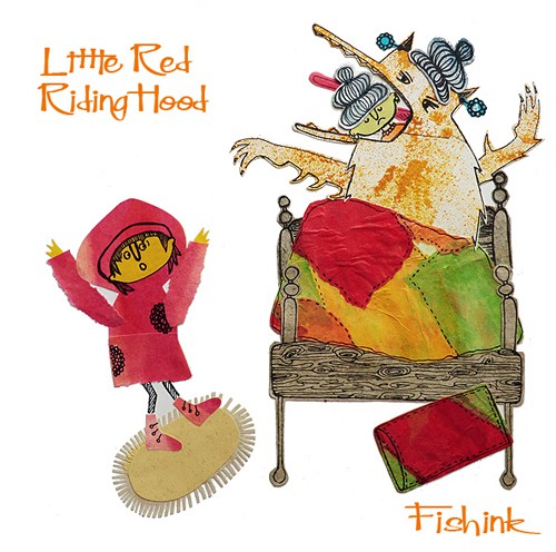 Fishink - Little Red Riding Hood - collage illustration