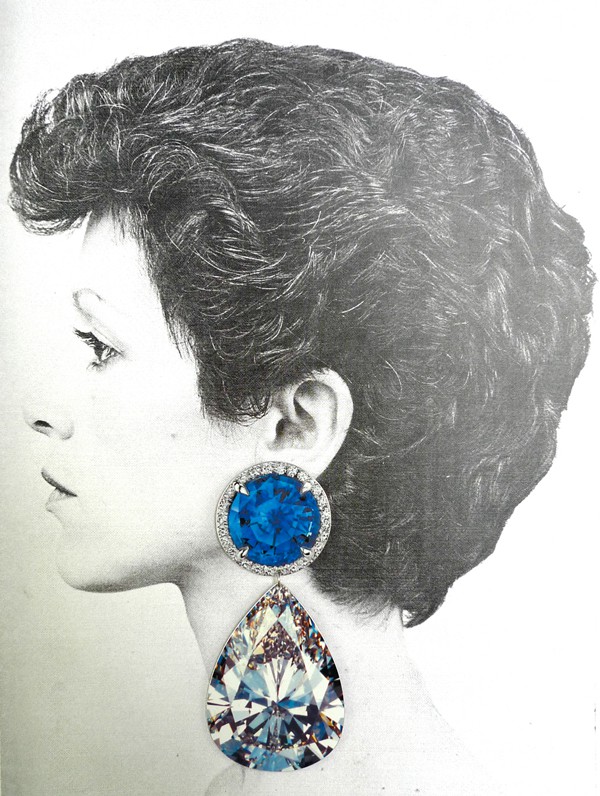 anna davern - Rocks series - earrings - sublimate printed aluminium