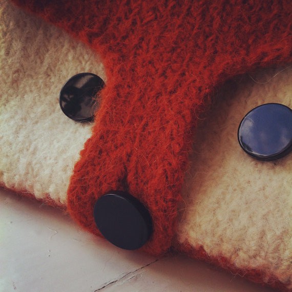 owlprintpanda - DIY felted fox knitting bag pattern PDF
