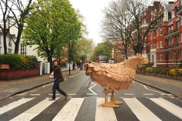 mark obrien - Chicken crossing Abbey Road - for RSPCA