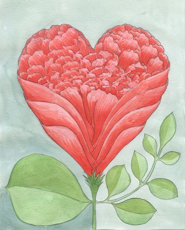 elsa mora - sketch for paper flower