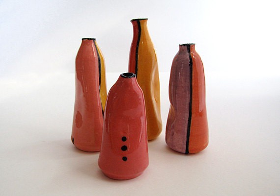sas and fez - sunny multi-coloured ceramic bottle