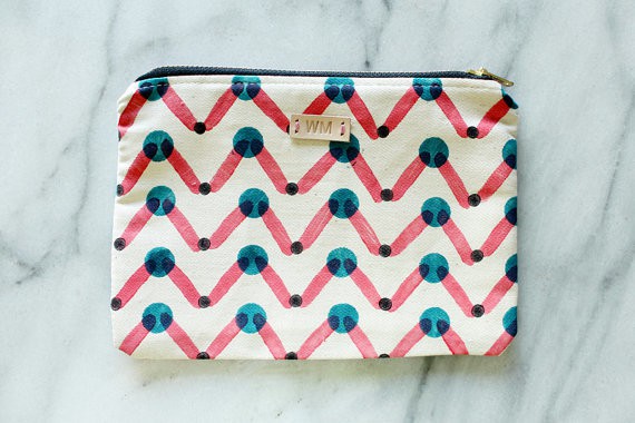 whimsymilieu - blockprinted pouch